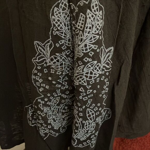 Free People Intimately Free Tulum Cutout Black Embroidered Slip Dress Boho - Picture 11 of 15